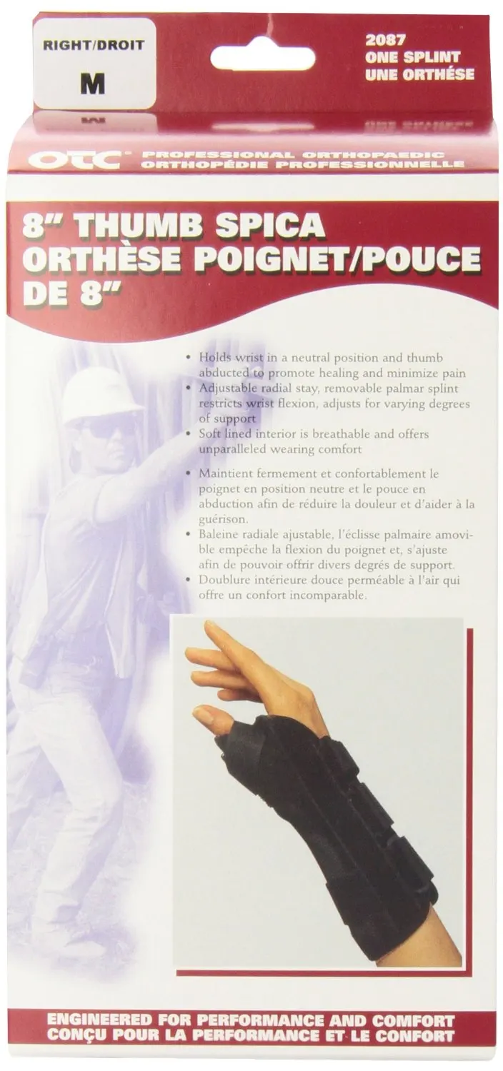 OTC Wrist and Thumb Spica Splint Rating